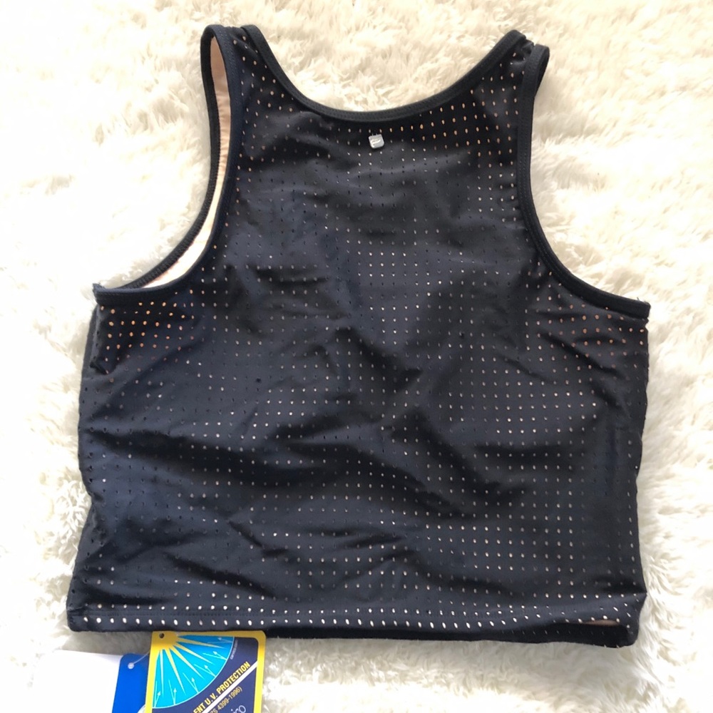 Fabletics Valentina Black Crop Swim Top – Small NWT - Picture 4 of 5